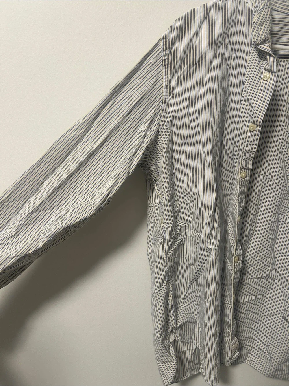 J Crew Casual Striped Button-Down Shirt - Blue/White